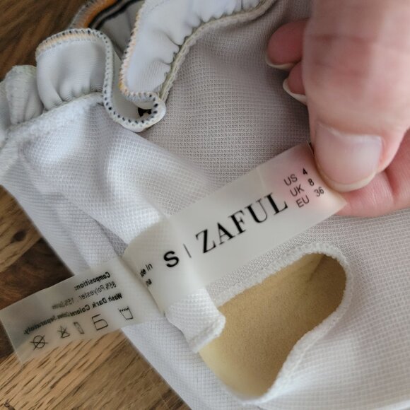 Smocked Strapless Yellow/White Stripes Tube Top or Bikini Top - Picture 7 of 8